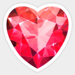 Christmas Heart Gems Sticker